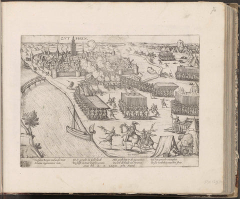 Zutphen taken by Don Frederik, 1572, Frans Hogenberg, 1574 - c. 1578 Canvas Print