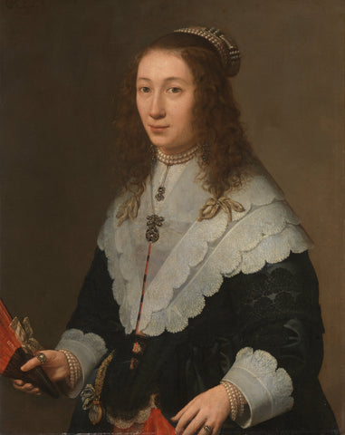 Catharina van Well (1626-1722), Wife of Guilliaam van Bleyswijk, Gerard van Kuijl, 1640 - 1660 Canvas Print