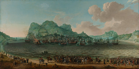 Victory over the Spanish near Gibraltar by a Fleet Commanded by Admiral Jacob van Heemskerck, 25 April 1607, Adam Willaerts, 1617 Canvas Print