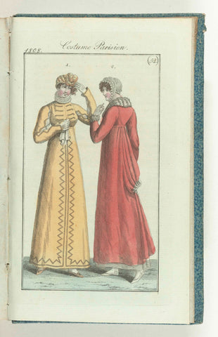 Journal des Dames et des Modes, editie Frankfurt 25 December 1808, Costume Parisien (52), anonymous, 1808 Canvas Print