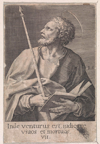 Apostel Thomas, Raphaël Sadeler (I), 1570 - 1600 Canvas Print