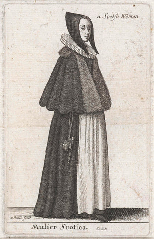 Mulier Scotica / a Scotsh Woman, Wenceslaus Hollar, 1644 Canvas Print