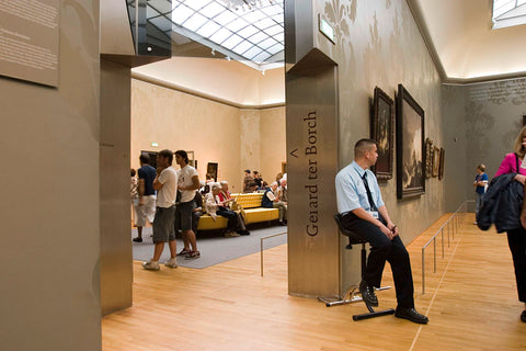 View of the passage to two halls and a warden, 2005 Canvas Print