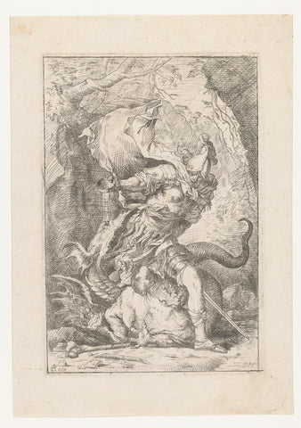 Jason and the Dragon, anonymous, in or after 1663 Canvas Print