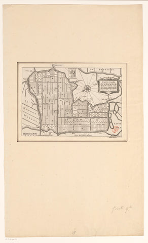 Map of the Schermer after completion of the dike and raffle of the lots, 1635, Salomon Rogiers, in or after 1635 - before 1640 Canvas Print