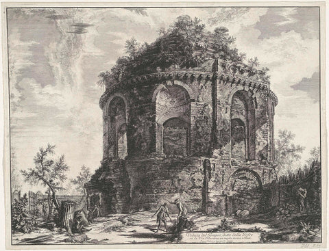 Temple of the Cough bij Tivoli, Giovanni Battista Piranesi, 1748-1778 Canvas Print