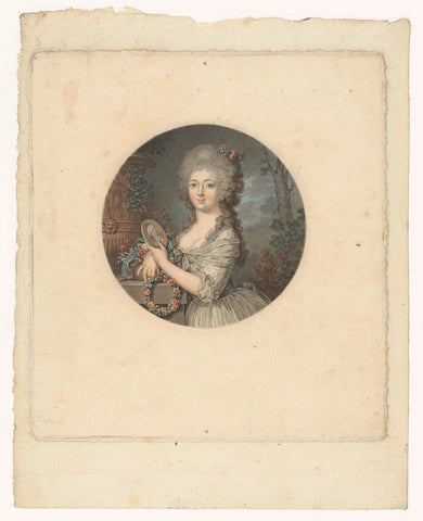 Portrait of a Princess, Jean François Janinet (attributed to), 1787 - 1791 Canvas Print