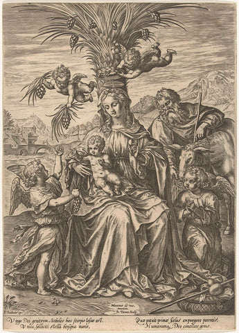 Rest on the Flight into Egypt, Jan Ditmaer, 1548 - 1603 Canvas Print