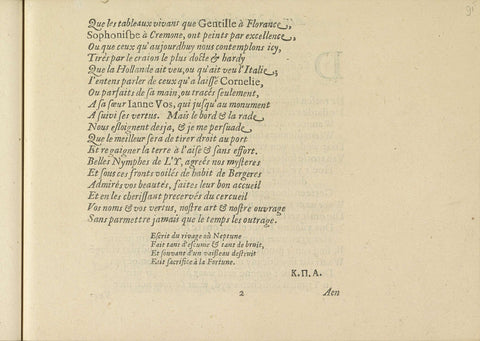 French poem on the Nymphs of the Amstel, page 7, Crispijn van de Passe (II), 1640 Canvas Print