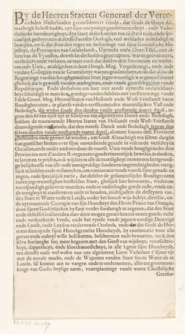 Deregistration by the States of Holland and West-Friesland of a thanksgiving day on the return of the provinces of Gelderland, Utrecht and Overijssel in the Union, 1675, Staten van Holland en West-Friesland, 1673 Canvas Print
