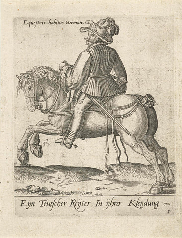 German horseman, Abraham de Bruyn, 1577 Canvas Print
