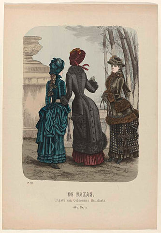 De Bazar, 1883, No. 2, Pl. 525, anonymous, 1883 Canvas Print