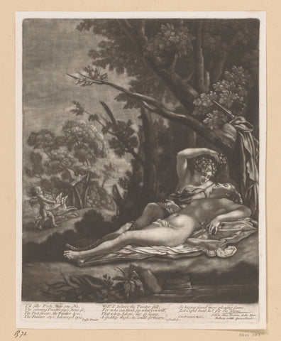 Venus and Adonis, John Smith (printmaker/ publisher), 1662 - 1706 Canvas Print