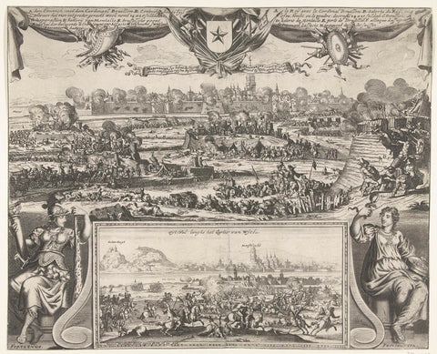 Siege of Maastricht by Louis XIV, 1673, Gaspar Bouttats, 1673 Canvas Print