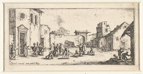 Wounded at a hospital, Jacques Callot, 1632 - 1636 Canvas Print