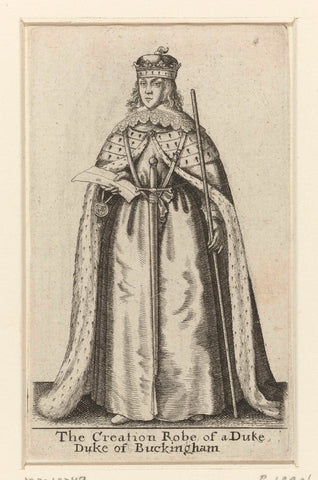 Ceremonial attire of an English duke, Wenceslaus Hollar, 1662 Canvas Print