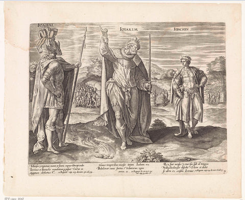 Jehoahaz, Jehoiakim and Jehoiachin, Maerten de Vos, 1643 Canvas Print