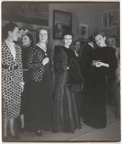 Visitors to the opening of the surrealism exhibition in Galerie Robert Amsterdam 1938, Lilly Samuel, 1938 Canvas Print