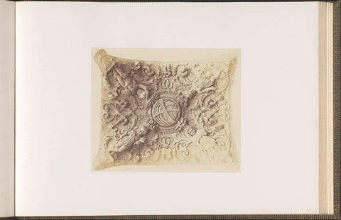 Plaster model for a vault decoration of the Palais du Louvre by Jules Lafrance, Édouard Denis Baldus, c. 1855 - c. 1857 Canvas Print