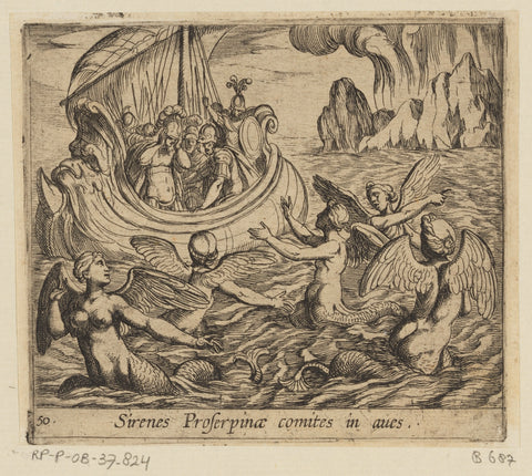 From sirenen, Antonio Tempesta, 1606 Canvas Print