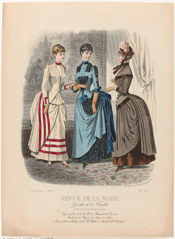 Revue de la Mode, Gazette de la Famille, Sunday, November 16, 1884, 13th Year, No. 672: Jupons & Corsets (...), E. Cheffer, 1884 Canvas Print