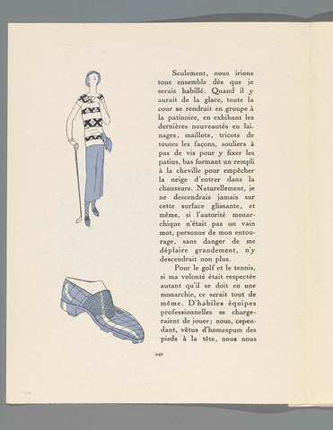 Gazette du Bon Ton, 1924 - No. 6 : p. 242: Chaussez-vous pour les Sports, anonymous, 1924 Canvas Print