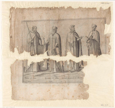 Four ecclesiastical prelates from different countries, Abraham de Bruyn, 1581 - 1596 Canvas Print