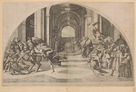 The Expulsion of Heliodorus from the Temple, Carlo Maratti, 1635 - 1713 Canvas Print