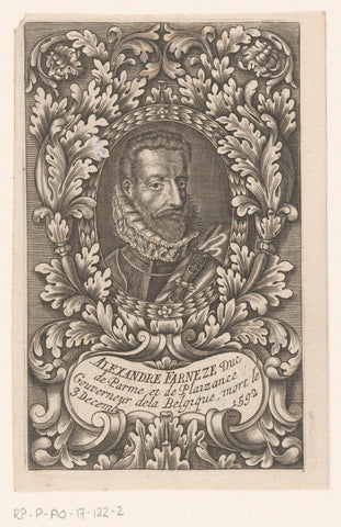 Portrait of Alexander Farnese, anonymous, 1692 Canvas Print