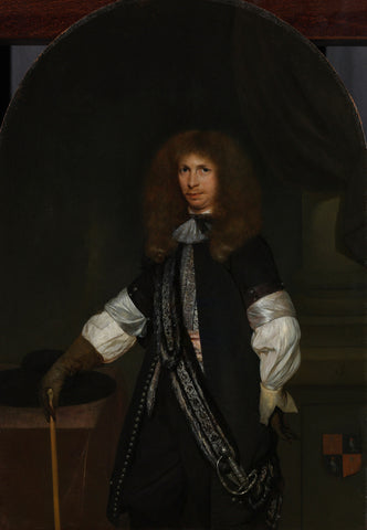 Jacob de Graeff (1642-90). In the Uniform of an Officer, Gerard ter Borch (II), 1670 - 1681 Canvas Print