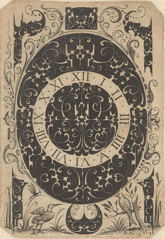 Designs for a Dial and Other Gold- and Silversmiths' Wares, Jacques Hurtu, c. 1614 - c. 1619 Canvas Print