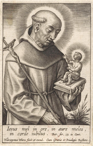 H. Antonius of Padua, Hieronymus Wierix, 1563 - before 1619 Canvas Print