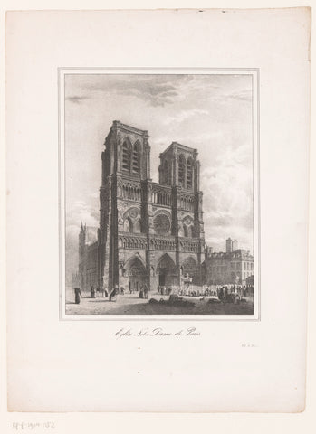 View of Notre-Dame in Paris, Jules David (1808-1892) (possibly), c. 1820 - c. 1850 Canvas Print