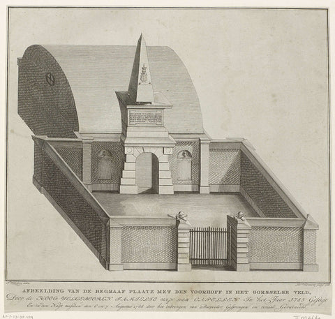 Cemetery of the Van der Capellen family in the Gorsselse Veld, 1785, Daniël Veelwaard (I), 1788 Canvas Print