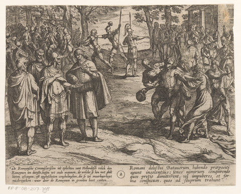 Romans buy the young Dutch men of the Dutch elderly, Antonio Tempesta, 1611 - 1612 Canvas Print