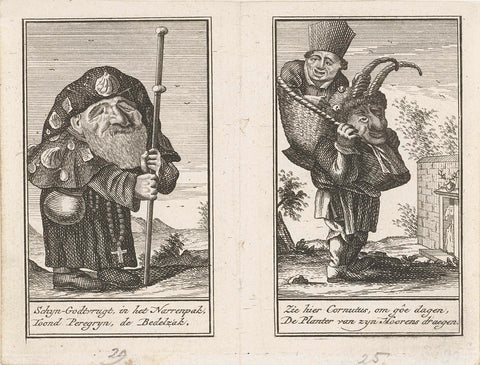 Two pages of dwarves, c. 1720, anonymous, 1770 - 1780 Canvas Print