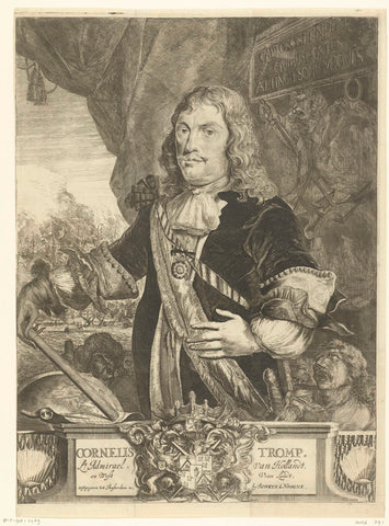 Portrait of Cornelis Tromp, Romeyn de Hooghe, 1655 - 1691 Canvas Print