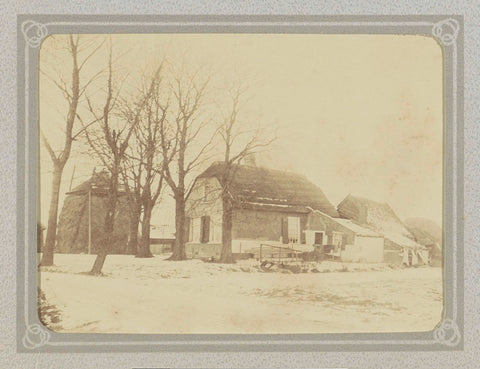 Farm with a barn and a haystack on the Bosweg behind the Kralingse Plas near Kralingen, Folkert Idzes de Jong, c. 1905 - c. 1907 Canvas Print