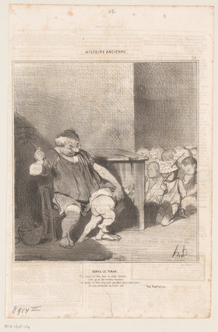 Caricature of Dionysios II of Syracuse, Honoré Daumier, 1842 Canvas Print