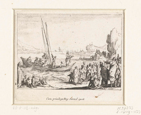 Miraculous fishing, Jacques Callot, 1635 Canvas Print