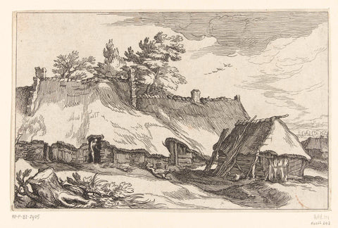 Farmhouse and small barn, Boëtius Adamsz. Bolswert, 1614 Canvas Print