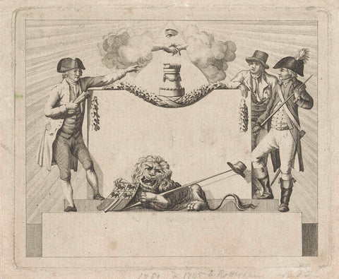 Membership certificate of schutterij in Rotterdam, 1795, anonymous, 1795 Canvas Print