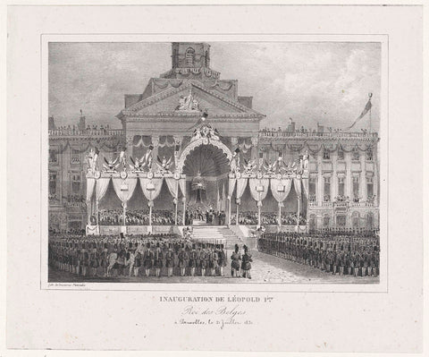 Inauguration of King Leopold I in Brussels, 1831, Paulus Lauters, 1831 Canvas Print