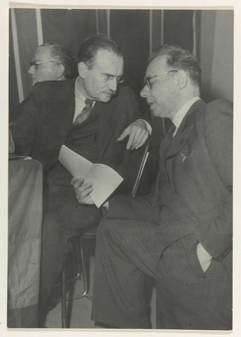 Willem Drees and Koos Vorrink, Fotodienst Het Vrije Volk, 1946 Canvas Print