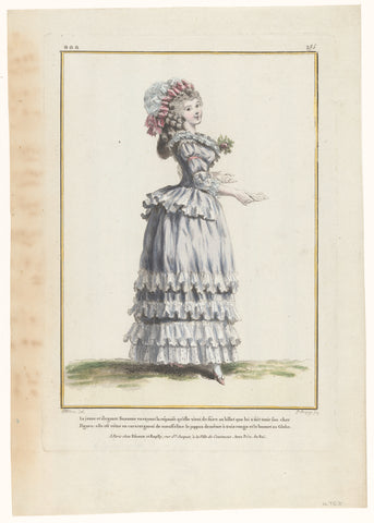 Gallerie des Modes et Costumes Français, 1785, aaa. 285: La belle et élegante Suzann (...), Pierre Charles Baquoy, 1785 Canvas Print