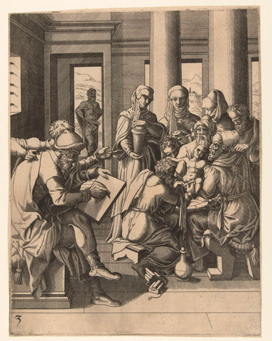 Circumcision of John the Baptist, Hans Liefrinck (I) (attributed to), 1553 - 1558 Canvas Print