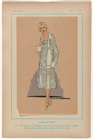 Très Parisien, 1925,  No. 7, Pl. 8: Création DORAT - POTINIÈRE, G-P. Joumard, 1925 Canvas Print