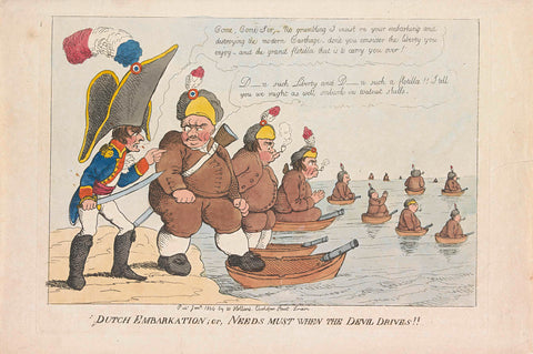 Batavian fleet, 1804, anonymous, 1804 Canvas Print