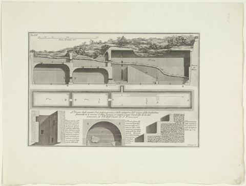 Remains of a water reservoir in the Albanian Hills, Giovanni Battista Piranesi, 1762 Canvas Print