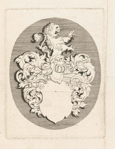 Coat of arms in an oval, Michiel le Blon, c. 1611 - c. 1625 Canvas Print